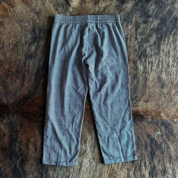 Shinestar Plaid Cropped Elastic Waist Pants - Picture 3 of 7